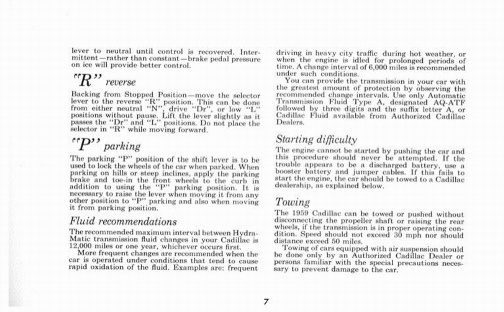 1959 Cadillac Owners Manual Page 38